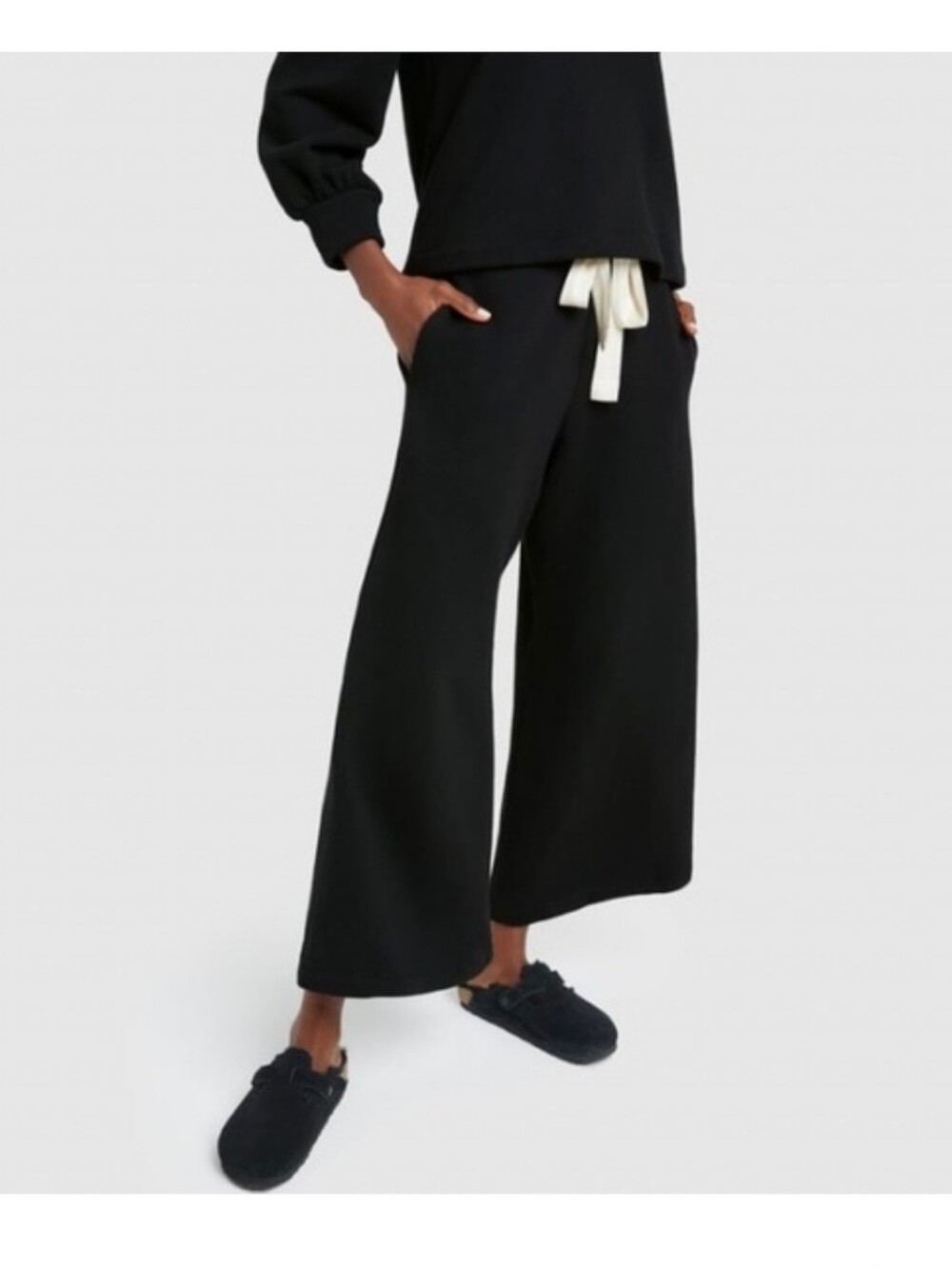 GOOP G LABEL WIDE LEG GUADALUPE CULOTTE SWEATPANTS